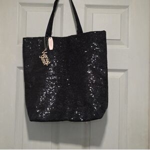 Victoria's Secret NWT Black Sequin Tote